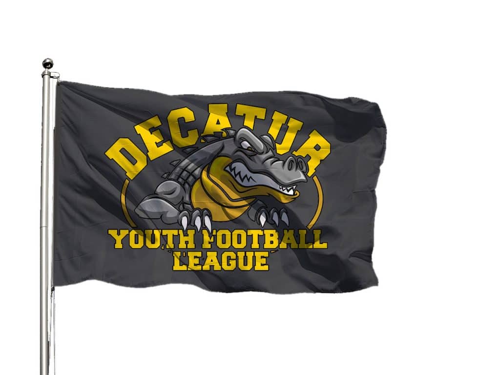 custom football flag Custom 3×5 Football Flag - Decatur Youth Football Leauge